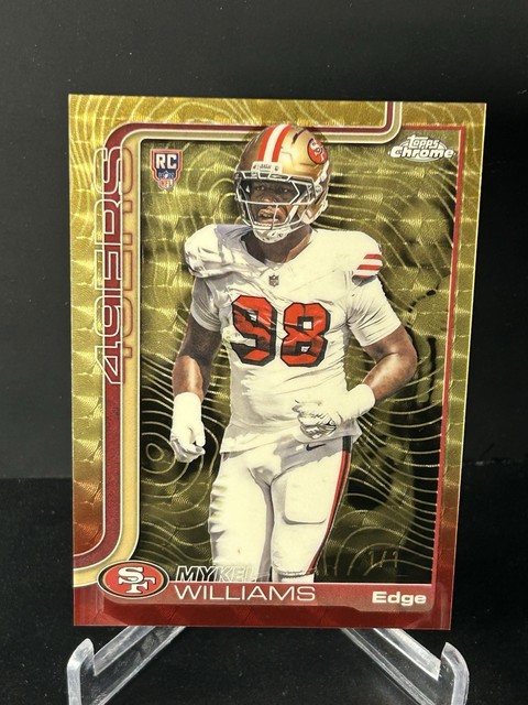 2025 TOPPS CHROME Mykel Williams 1/1 ROOKIE RC SUPERFRACTOR SP 49ers