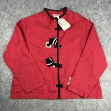 Coldwater Creek Women  s Jacket Red Button Up Vintage Size L New With Tags
