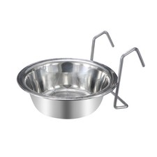 Pet Bowl Stainless Steel Hanging Food Water Bowls Bird Cage Feeder for Birds,...