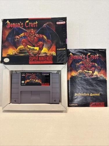 Demon’s Crest (Super Nintendo SNES) CIB Complete Box & Manual Authentic Capcom