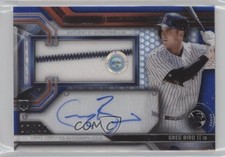 2016 Topps Strata Clearly Authentic Relics Blue 27/99 Greg Bird Auto w7p