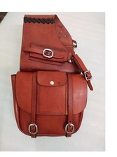 Western Horse Leather Saddle Bag Heavy Duty Traditional Trail Ride  Saddle Bag