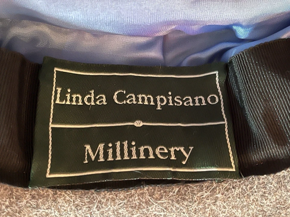 Encantador sombrero Linda Campisano vintage de principios de la década de 2000 usado en excelente estado mohair Foto 2 de 3