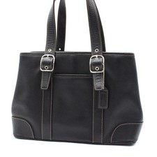 COACH 7588 Y2K Bolso de Mano de Cuero Negro Bolso de Hombro Charm Vintage...