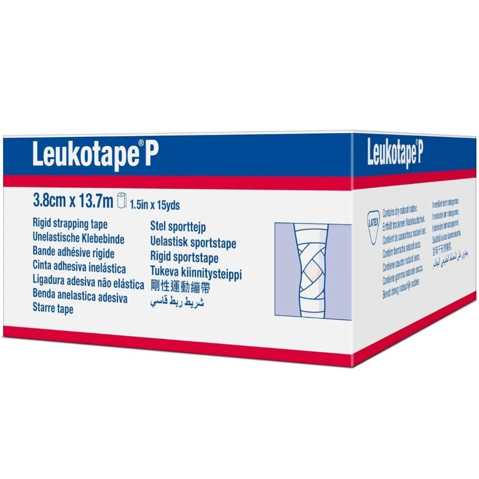 Fita adesiva Leukotape P – para lesões esportivas, tensões e entorse... - Imagem 2 de 4