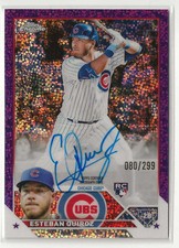 2023 Topps Chrome Rookie Autographs Purple Speckle Esteban Quiroz Rookie Auto