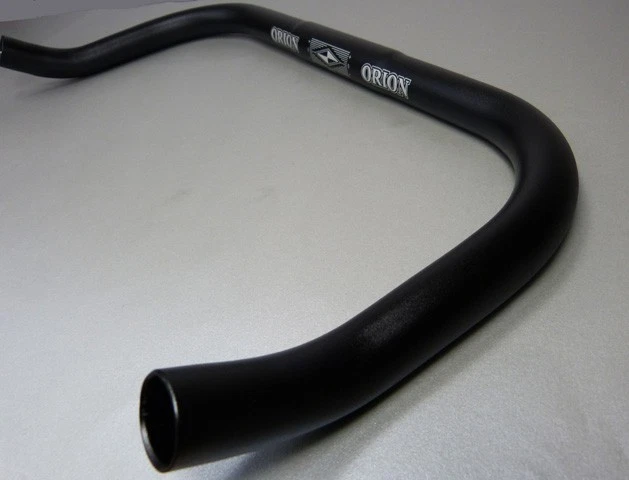 Bullhorn Lenker Triathlon Rennrad SingleSpeed Fixie Silber / Schwarz 400 - 440mm - Bild 2 von 4