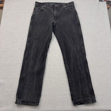 Wrangler Jeans Mens 36x34 Black Denim 13MWZ Cowboy Cut Straight Leg Western