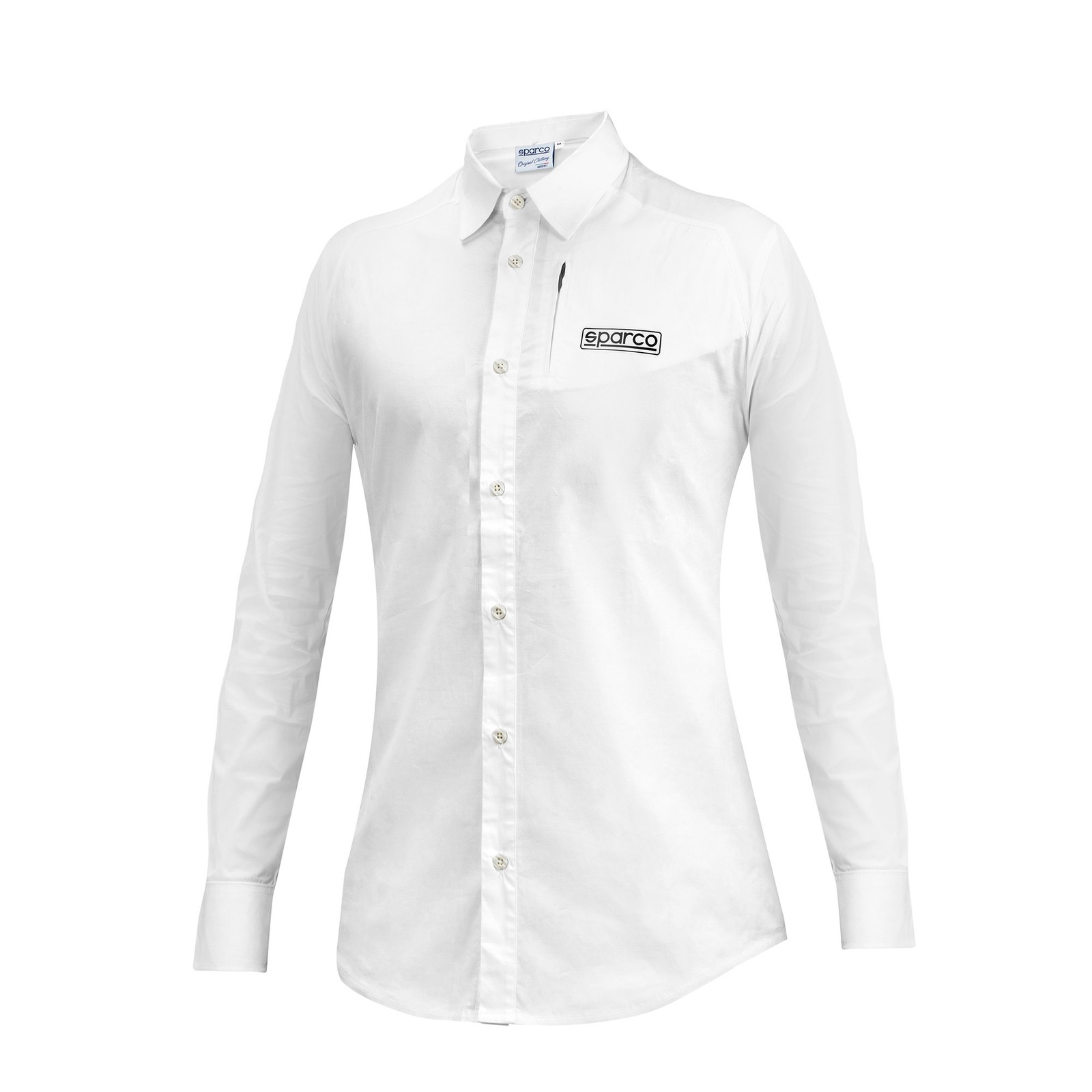 Sparco Womens Long Sleeve Shirt - Size Large, White (Motorsport / Teamwear)