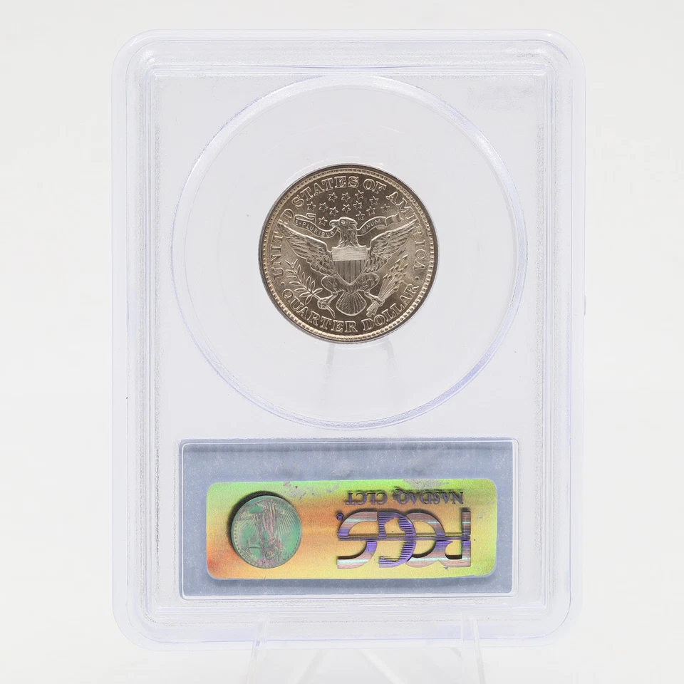 1892 Barber Quarter MS63 PCGS 90% Silver Philadelphia - Image 2 of 2