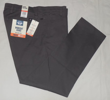 DOCKERS Men's Workday Khaki 4-Way Stretch Slim Fit Pants Dark Gray 36X30 New