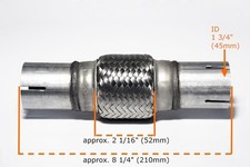 Passend für VW Uni Flexrohr Flexstück Flammrohr Hosenrohr Auspuff Rohr 45x100 / 