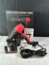 Argan Woman AW4600 Turbo Black Red Adjustable Heat Settings Hair Dryer