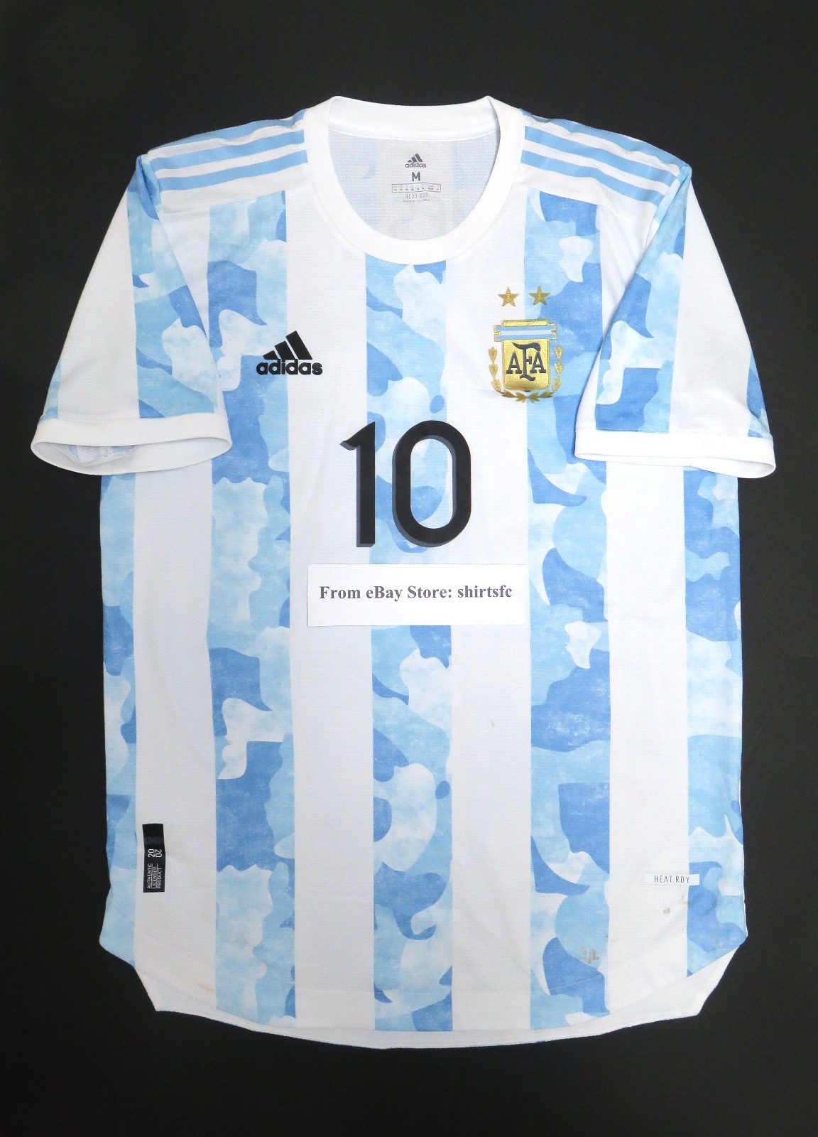 2021-2022 Adidas Argentina Messi Authentic Heat.Rdy Jersey Shirt Copa America M