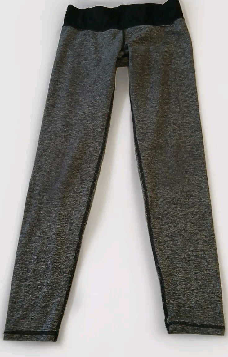 Noli Yoga Gray Black Waist Trim Leggings Size Small for Women