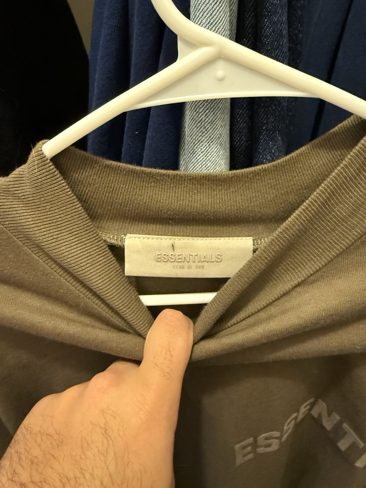 Essentials Beige Mock Neck Pullover Knit Long Sle… - image 3