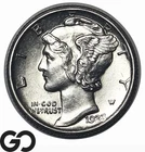 1923-S Mercury Dime *Key Date* Scarce Choice BU++, Tough This Nice!