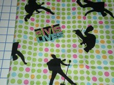 Elvis Presley Fabric green pink dots Elvis Lives 44" L x 43" W VIP Cranston
