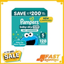 Pampers Baby Dry Diapers Size 5, 128 Count (Select for More Options) 0.33 per diaper