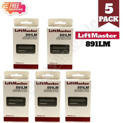 LiftMaster 891LM 1 Button Garage Door Opener Remote Control-Pack of 5