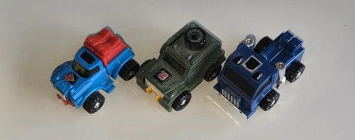 Lot of 3 Vintage Transformers G1 Autobot Mini Vehicles Pipes+ Others Minibots