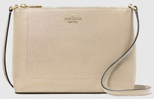 Kate Spade Leila Crossbody Bag Beige Pebbled Leather Purse KG464 NWT 299 Retail