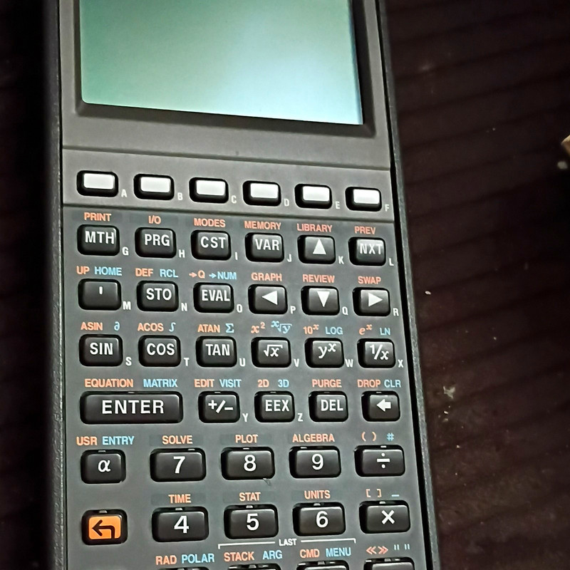 Hewlett Packard HP 48 Scientific Calculator LCD, Handheld Battery w/ Case Manual
