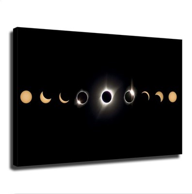 Phases of A Total Solar Eclipse Poster Canvas Wall Art Painting Print Painting