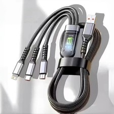 3in1 Fast USB Charging Cable Universal Multi Function iPhone 17 Charger Cord Lot