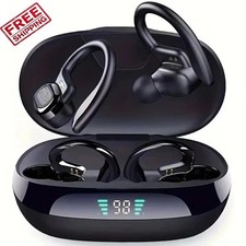 TWS Wireless Bluetooth Earphones Headphones Sports Ear Hook Running Bass Earbuds