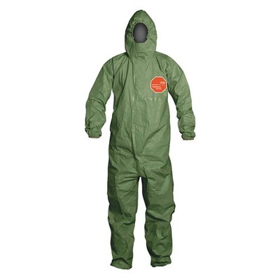 DUPONT QS127TGRMD000400 Coveralls,M,Grn,Tychem 2000 SFR,PK4 403R59