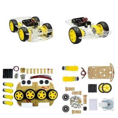 4WD 2WD Robot Smart Car Chassis Kits Speed Encoder 65x26mm Reifen für Arduino