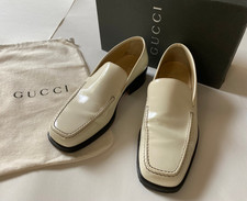 Gucci Tom Ford Era   White Leather Loafers 8D...