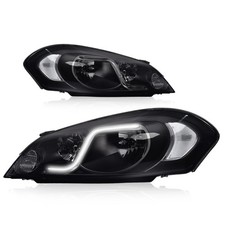 Fit For 2006-2016 Chevy Impala Headlights W Led Drl Lamps Left Right