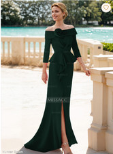 Mother of the Bride/Evening Gown in hunter green 18W
