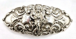 Angel Cherub Silver Tone Seraphim Hook Belt Buckle