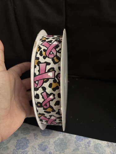 Honor Breast Cancer Ribbon! 40 Yards Or More. Used Once. 1 .5 Inch Ribbon!