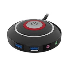 Desktop Computer  Button with Dual USB Ports and Audio PC External  Button1011