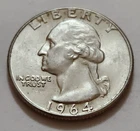 1964 Washington Quarter • NMM 90% Silver • Strong Detail    X98