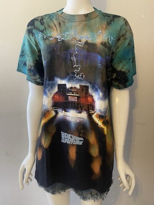 Back To The Future  Outatime  Custom Tye-dye T-Shirt. Unisex Large