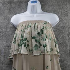 Show Me Your MuMu Dress Womens Small Beige Primavera Floral Hacienda Maxi Dress