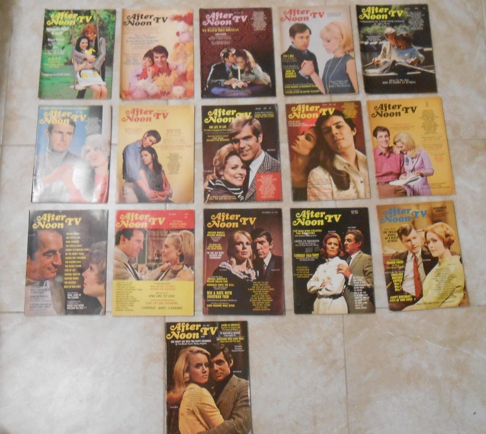 Lot of 16 Afternoon TV Magazines 1969 + 1970 - Vintage Soap Opera Gossip Pulps - Image 2 of 4