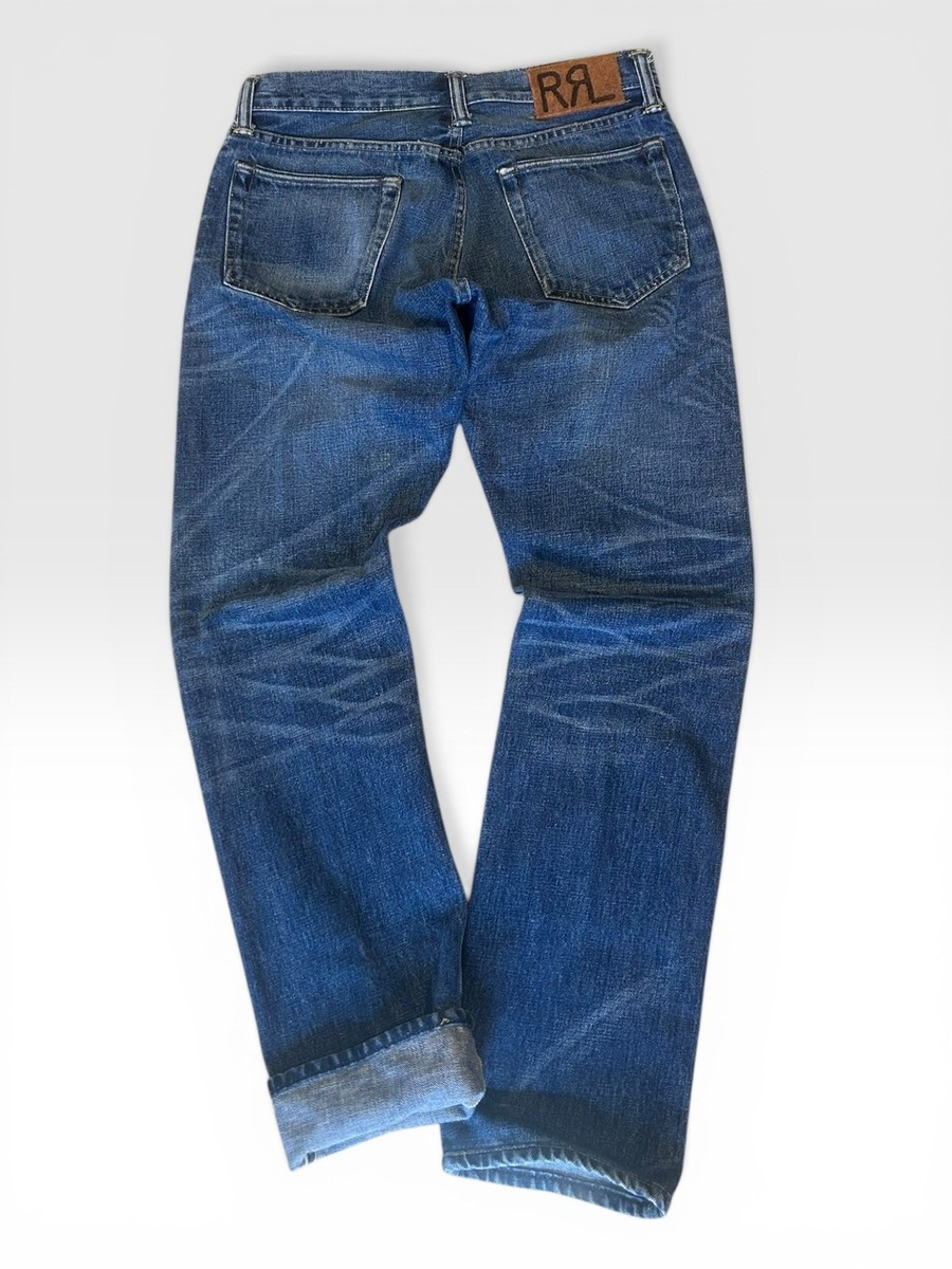 RRL Ralph Lauren Slim Fit Selvedge Denim Jeans 32 Fairview Wash