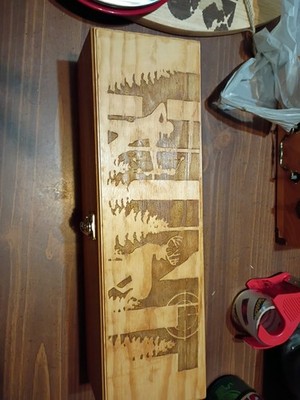 Hunting Wood Engraved Box