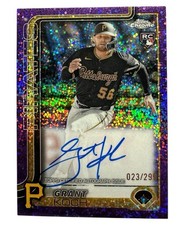 2025 TOPPS CHROME BASEBALL AUTO PURPLE SPECKLE /299 RC GRANT KOCH