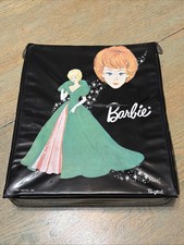 Vintage 1963 Ponytail Barbie Carrying Case Black Vinyl Doll Case by Mattel  