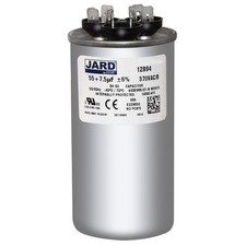 55 7.5 uf/MFD 370 VAC volts Round Dual Run Capacitor 50/60 Hz - Lot-1
