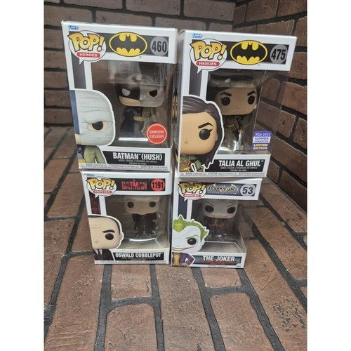 Funko Pop! DC Batman (Hush) #460 Talia 475 Oswald 1191 The Joker 53 Lot