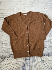 Madewell Women's Size Xs Relaxed V-neck Cardigan In Hthr Hickory Fall Winter