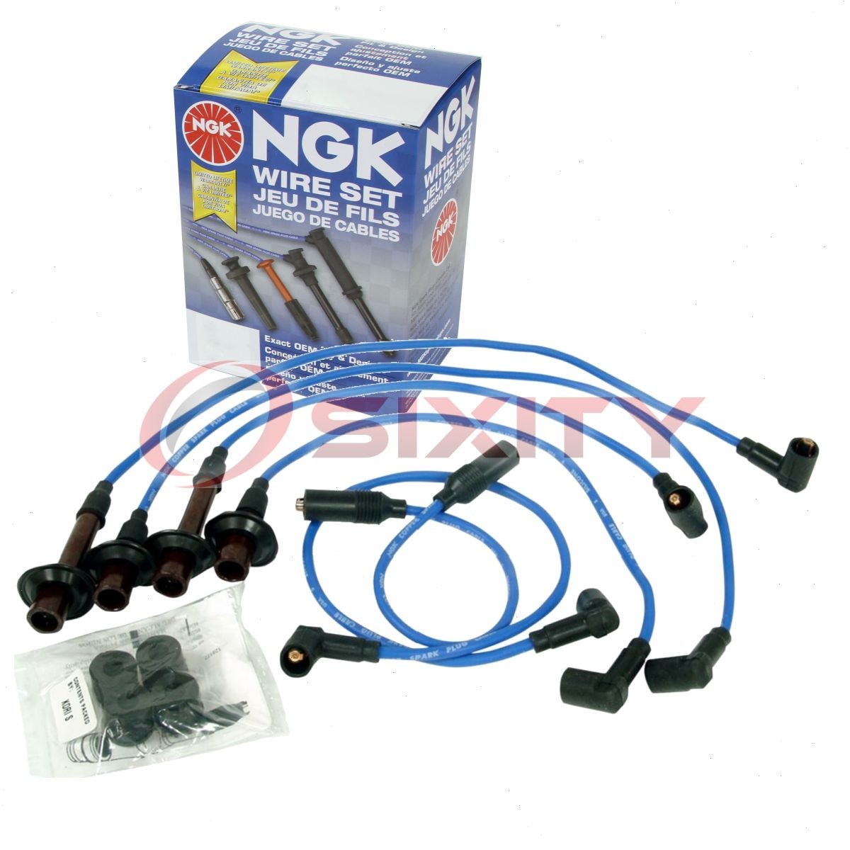 1 pc NGK Spark Plug Wire Set for 1976 Porsche 912 2.0L H4 - Engine Kit Set ev